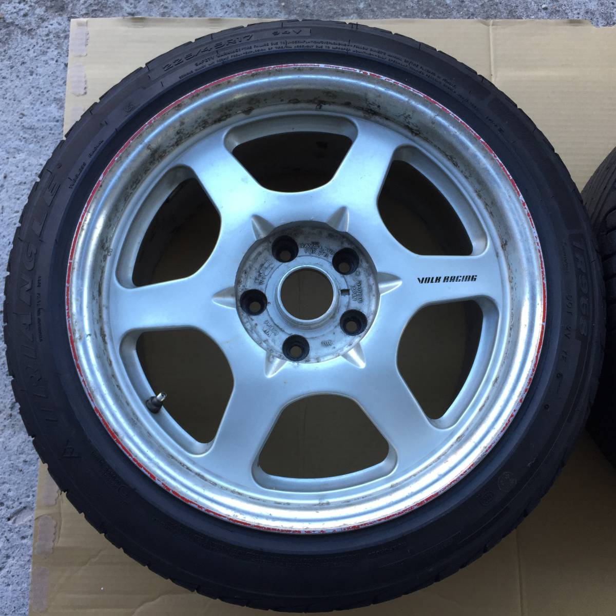 ①レイズ ボルクレーシング ＧＴ-Ｐ DAYTONA　17インチ 9.5J ＋40 PCD114.3 2本セット180SX S13 S14 S15 シルビア ツアラーV JZX TE37 CE28_4