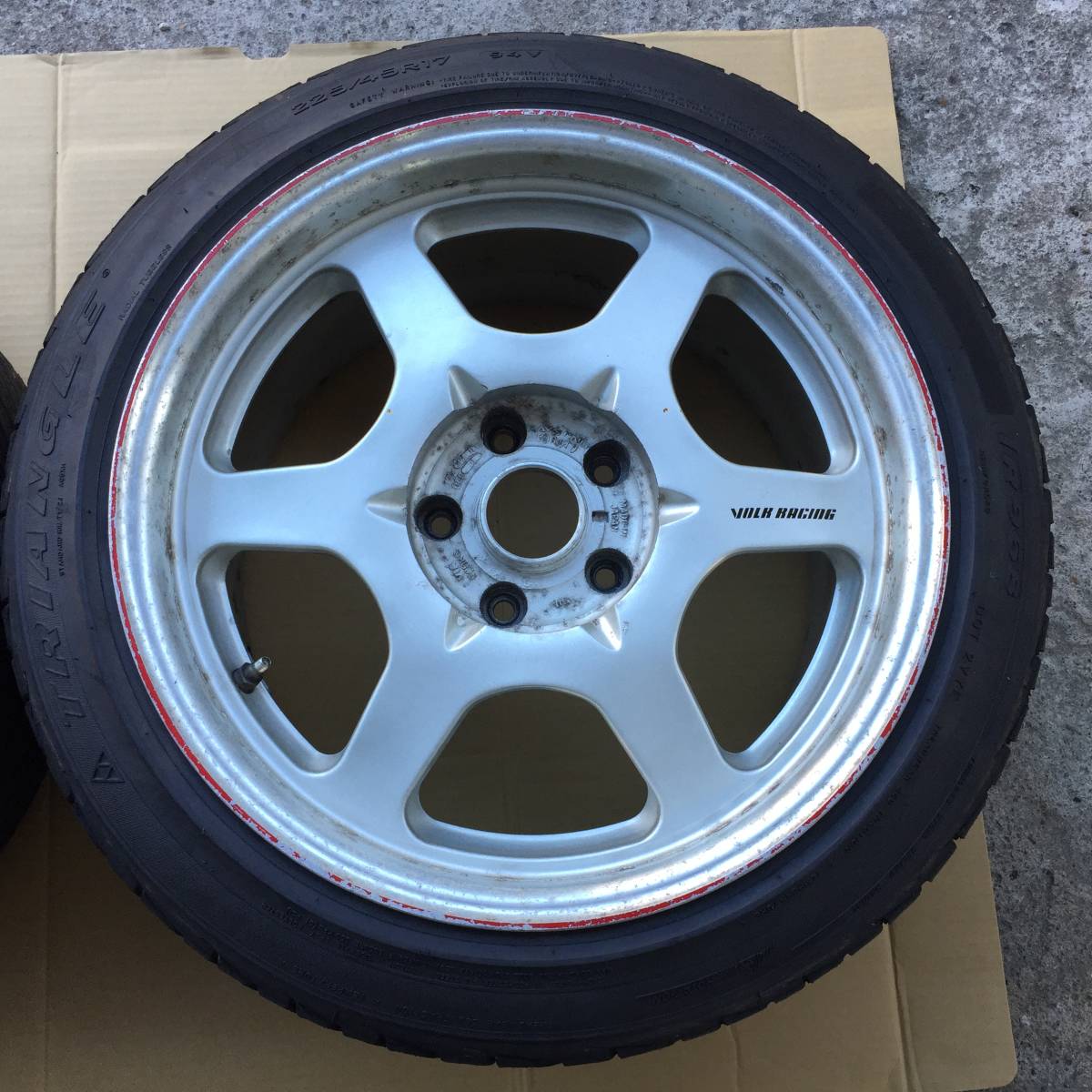 ①レイズ ボルクレーシング ＧＴ-Ｐ DAYTONA　17インチ 9.5J ＋40 PCD114.3 2本セット180SX S13 S14 S15 シルビア ツアラーV JZX TE37 CE28_5