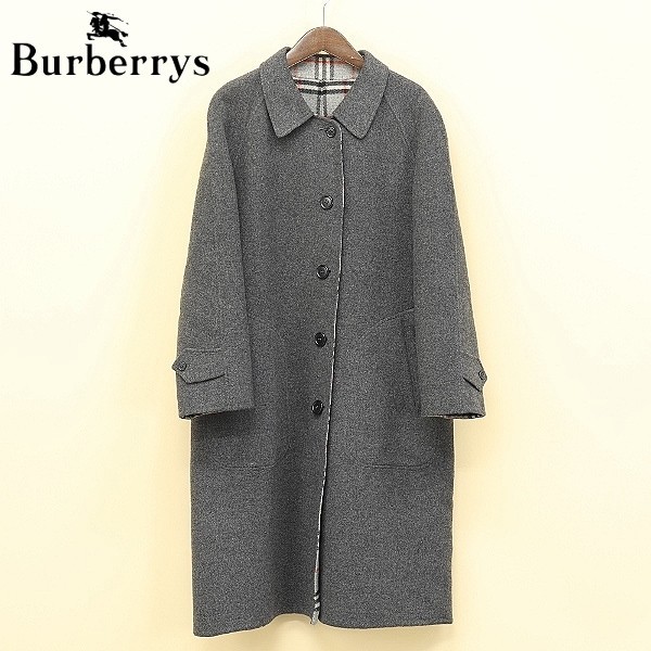 Burberrys リバーシブル ノバチェック　ウールコート グレー ヴィンテージ◇Burberry's / バーバリーズ Wフェイス リバーシブル