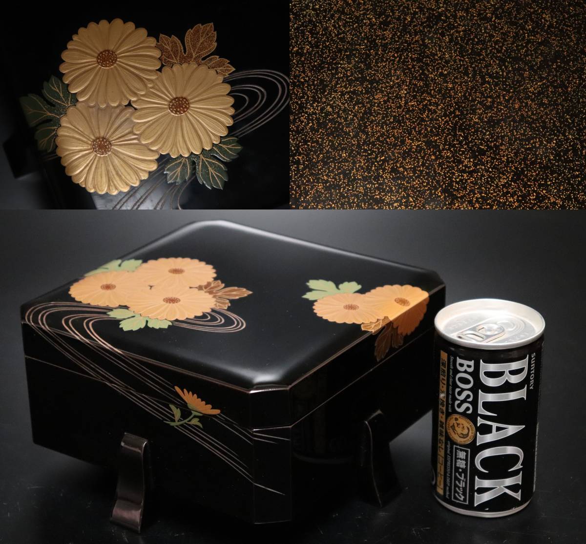 共箱 輪島塗 梨地菊蒔絵 菓子器 工芸品 漆芸 【公式通販】