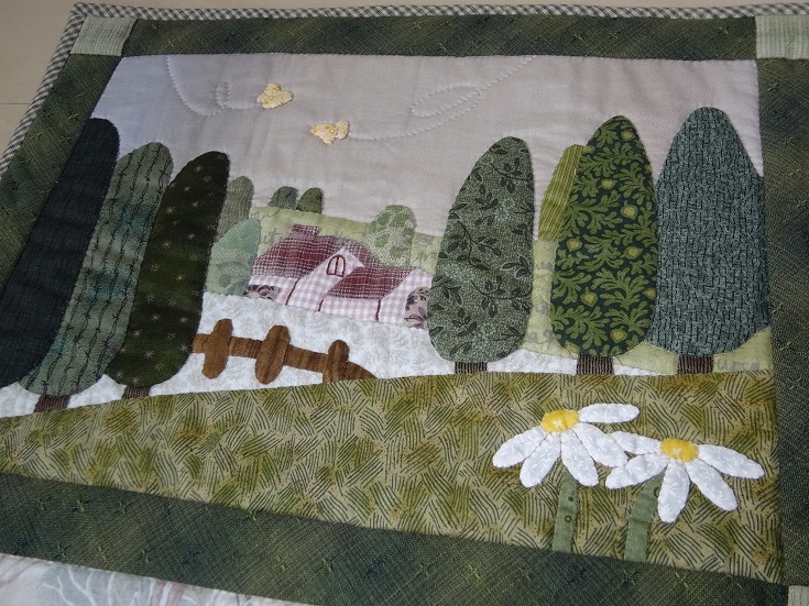 パッチワーク タペストリー 完成品 パッチワークキルト ハンドメイド