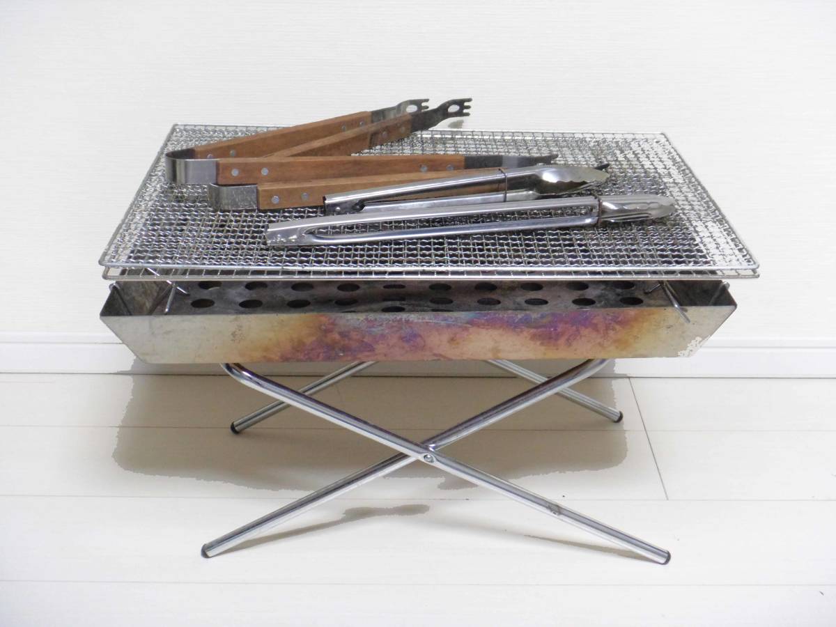  ユニフレーム ファイアグリル L＋トング 網 のセット 廃盤 焚火 BBQなどに レア 焚き火台 UNIFLAME 2704(焚き火台)｜売買されたオークション情報、yahooの商品情報をアーカイブ公開 - オークファン 焚き火台
