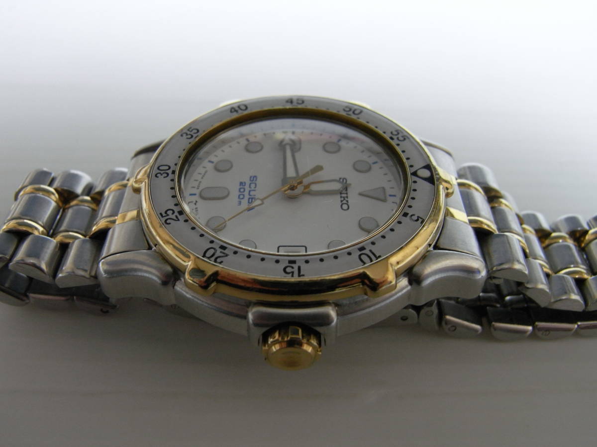 稼働品】 SEIKO セイコー SCUBA スキューバ 200m 5H25-6020 ダイバー