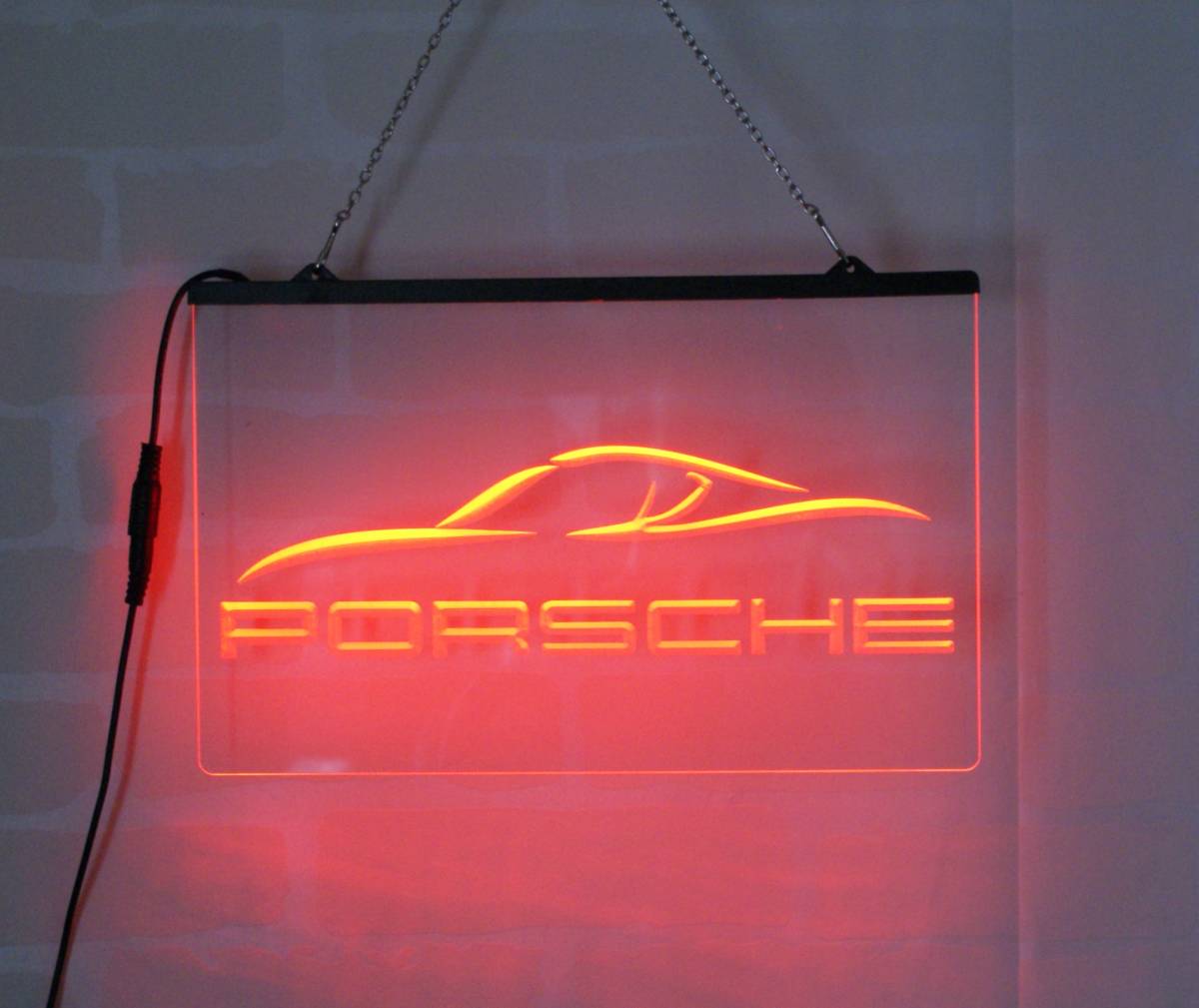 ネオンサイン PORSCHE ネオン管 看板 ポルシェ 車 愛車 照明 趣味 
