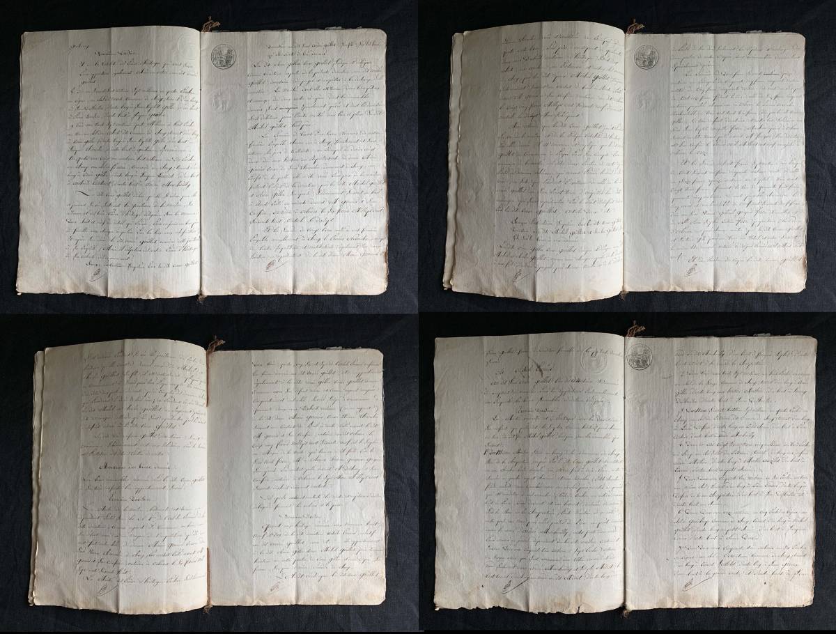フランス 1810年 マニュスクリ p22 契約書 公文書 古文書 古紙 文字