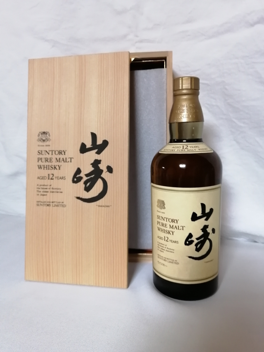 【未開封美品】山崎12年 木箱　ピュアモルトウイスキー サントリー 
