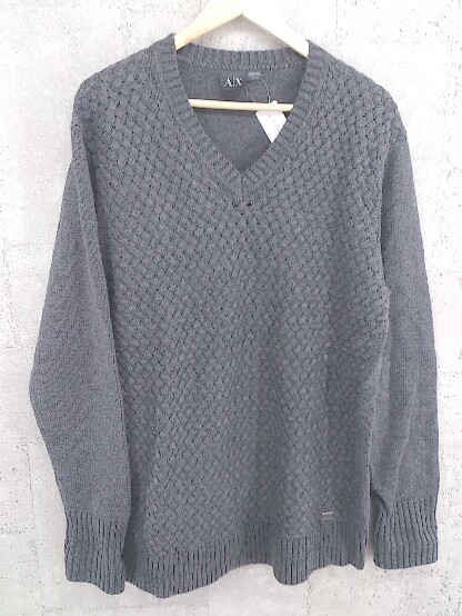 新作，定番 ARMANI EXCHANGE アルマーニエクスチェンジ コットン ニット 長袖 セーター XXL グレー # 1002798199026(男性用)｜売買されたオークション情報、yahooの商品情報をアーカイブ公開 - オークファン 男性用
