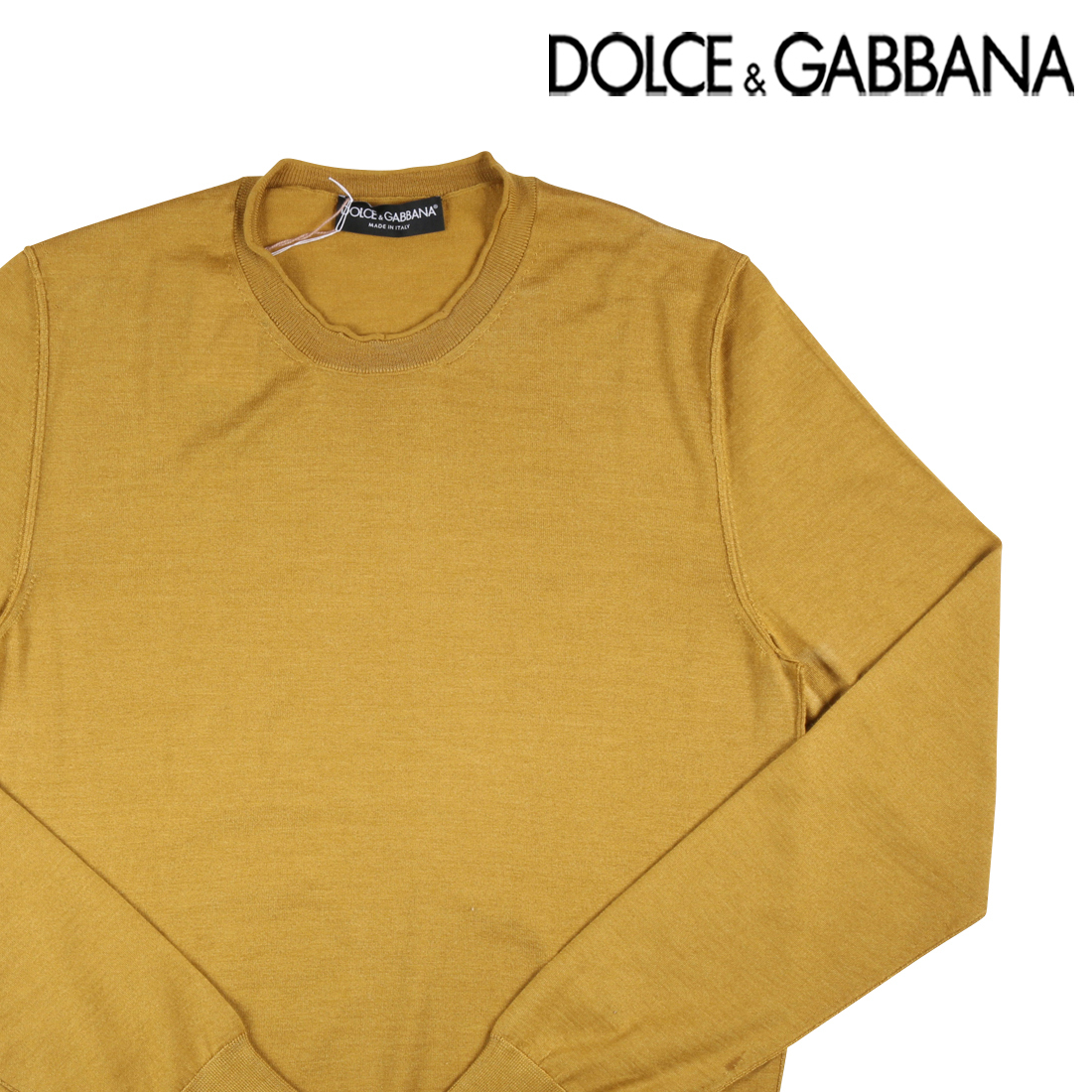 最高級 カシミヤシルク DOLCE&GABBANA タグ付 Vネックニット 44