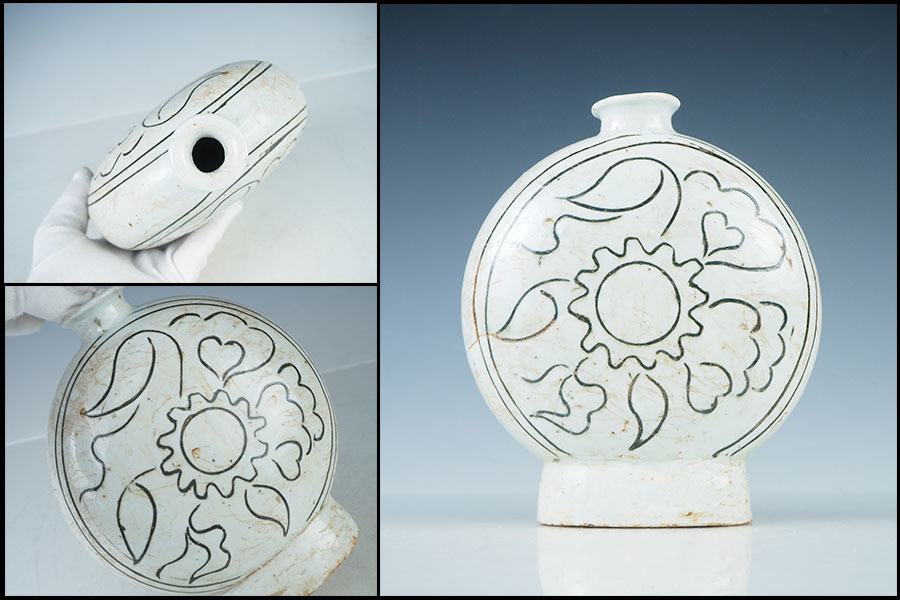 高品質，お買い得 zi03_旧家初出 李朝 丸形 染付 花瓶 高さ19cm(李朝)｜売買されたオークション情報、yahooの商品情報をアーカイブ公開 - オークファン 李朝