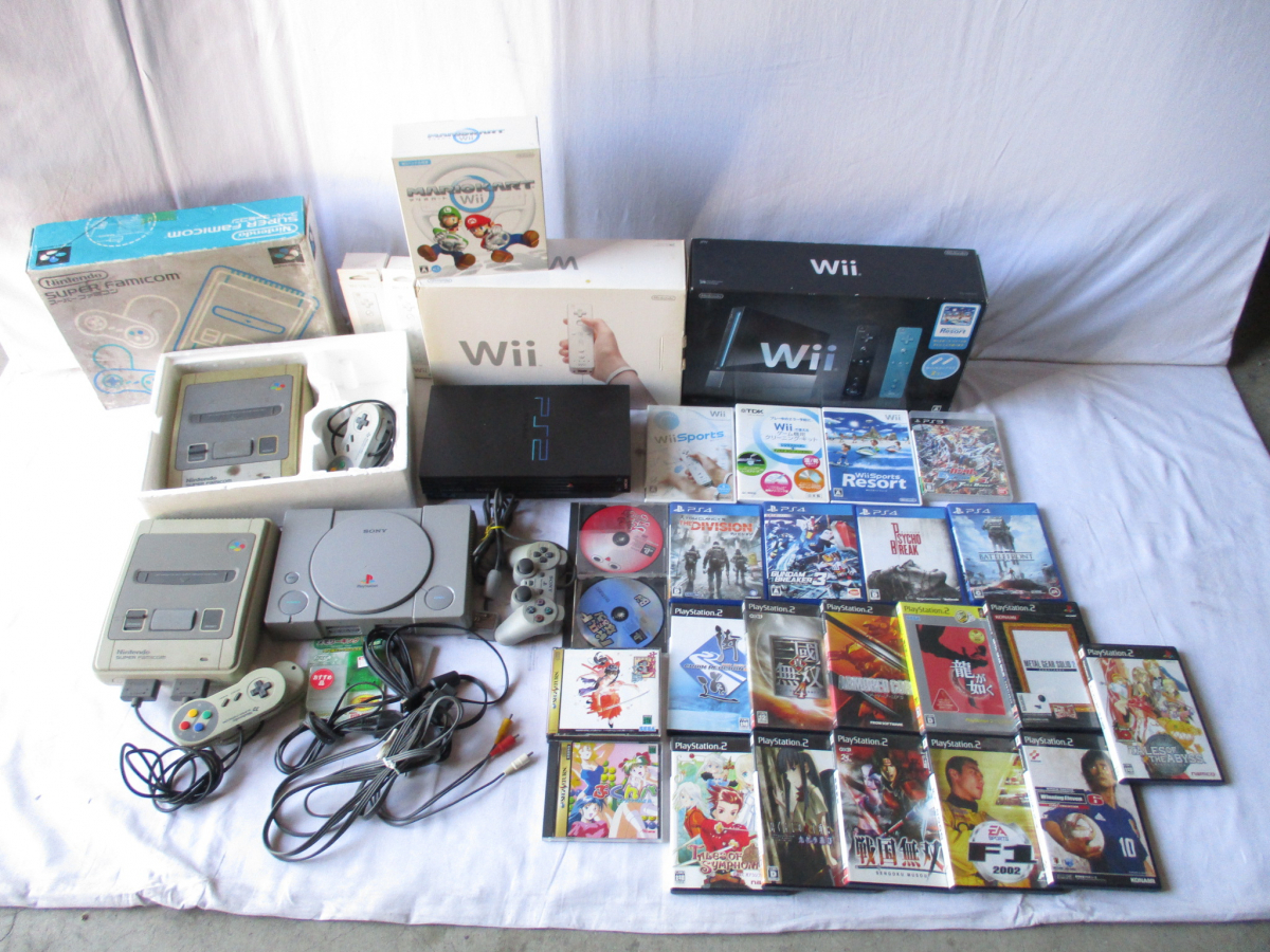 ◎PS4 PS3 PS2 Wii SFC 戦国無双 サイコブレイク ガンダム 龍が如く 他 本体 ソフト 大量 まとめ売り 57ZOZ_1