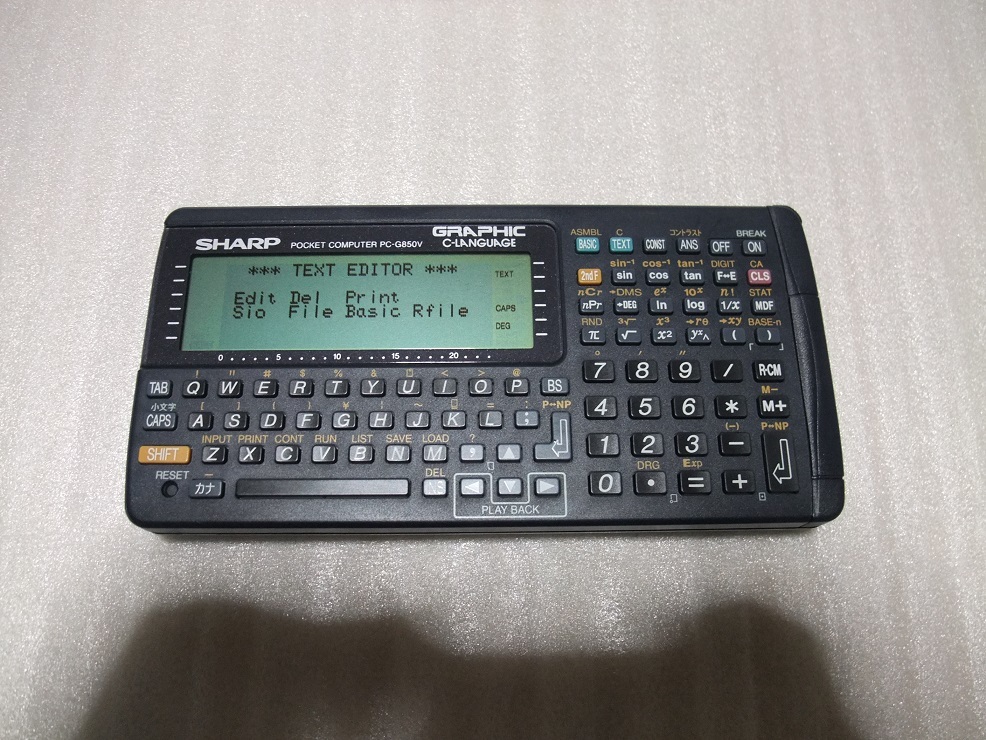 シャープのポケコン PC-G850v 中古です 【公式通販】