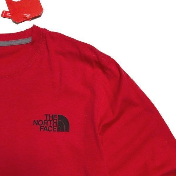 NORTH THE FACE レッド&frasl;赤色系）のフリマ ・ FACE（ダウンジャケット 半袖Tシャツ Tee ザ・ノースフェイス MenS&frasl;S S Red アイアンレッド（ザ・ノース Logo Historical レッド