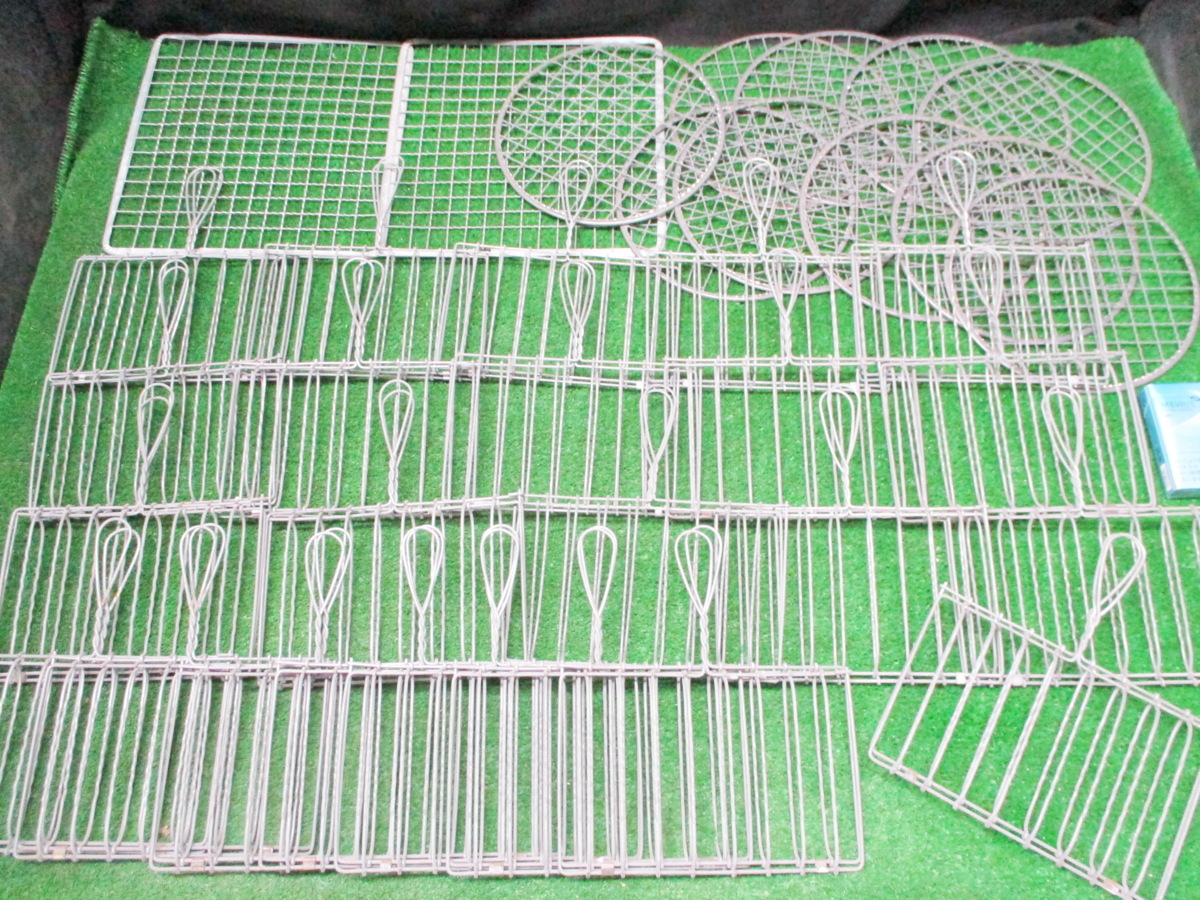 人気，新作登場 浅宇d182 魚焼 焼き網 約135&times;220mm 丸 &phi;約245mm 四角 約300&times;300mm 焼網 あみ 替え網 炉辺焼 キャンプ アウトドア BBQ 計35点セット(焼き網、グリドル)｜売買されたオークション情報、yahooの 焼き網、グリドル
