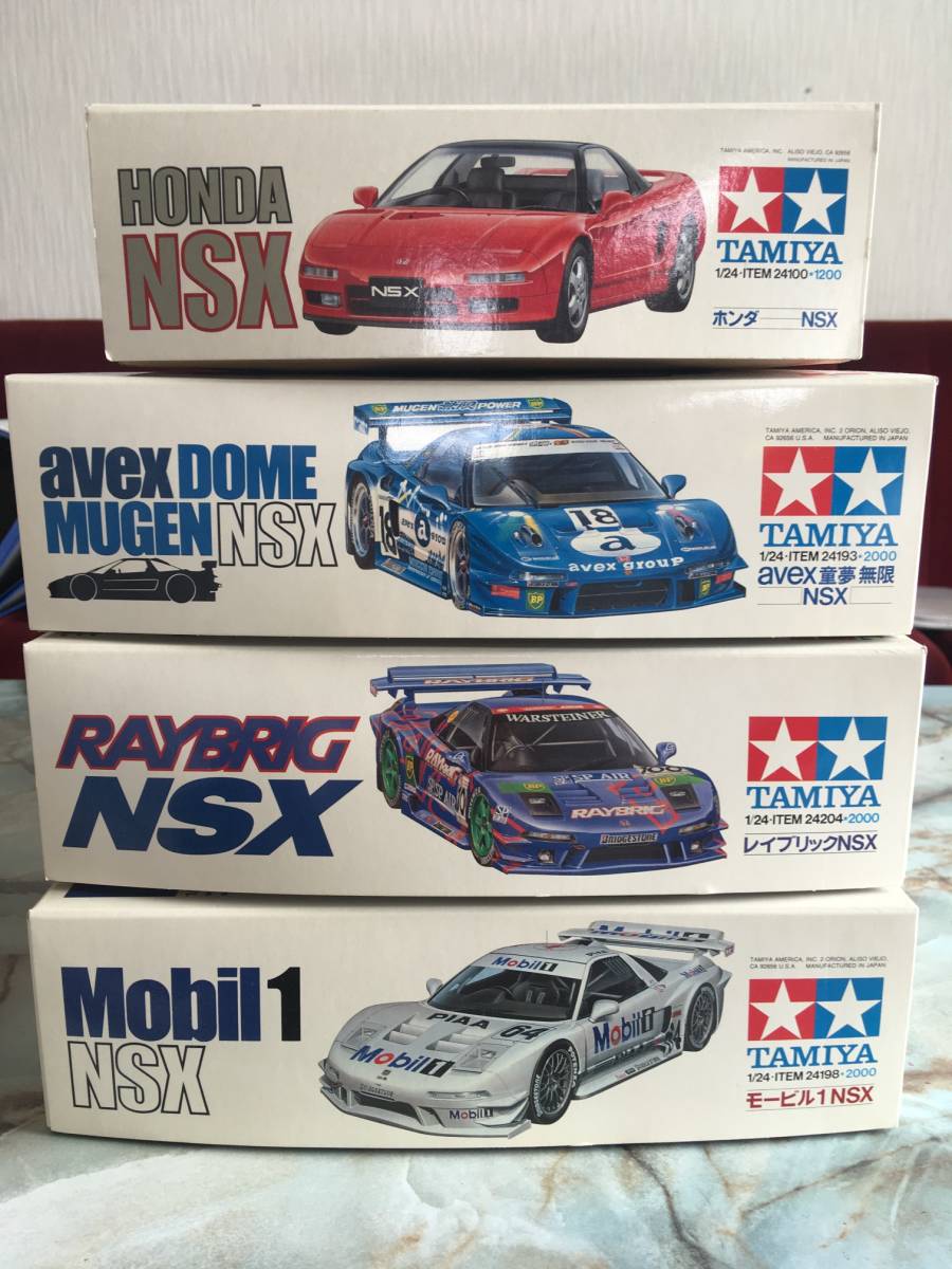 タミヤ 1/24 NSX プラモデル 未組み立て4台セット 1⁄24 タミヤ NSX ONLINE