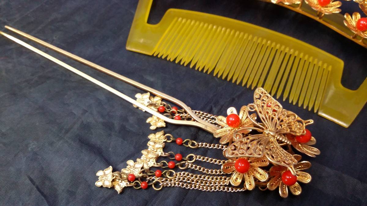 日本髪 | 髪飾り 櫛 簪 白無垢 櫛の通販 舞台 花嫁衣裳 色打