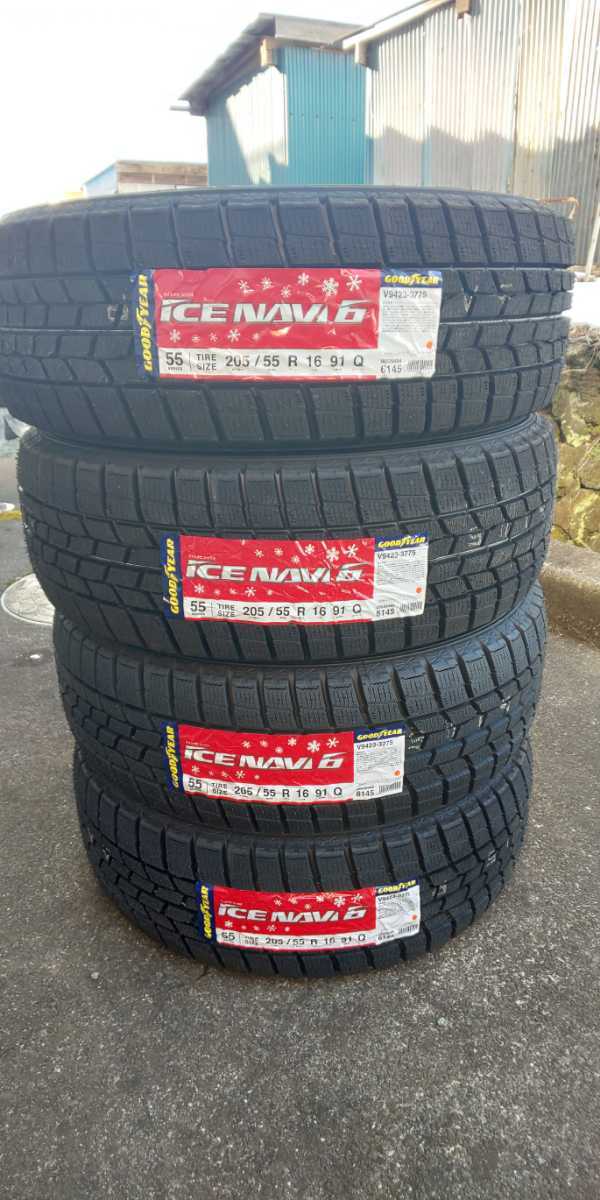 205/55 16 スタッドレス ホイールタイヤ4本セット 86他 グッドイヤー