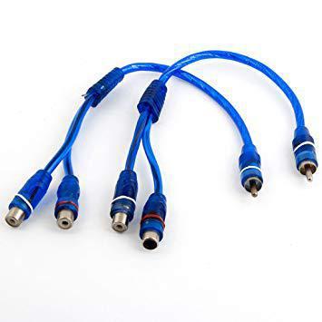 uxcell RCAケーブル RCAアダプタスプリッタケーブル オス-2メス Y字型のスプリッタケーブル 長さ28.5 _1