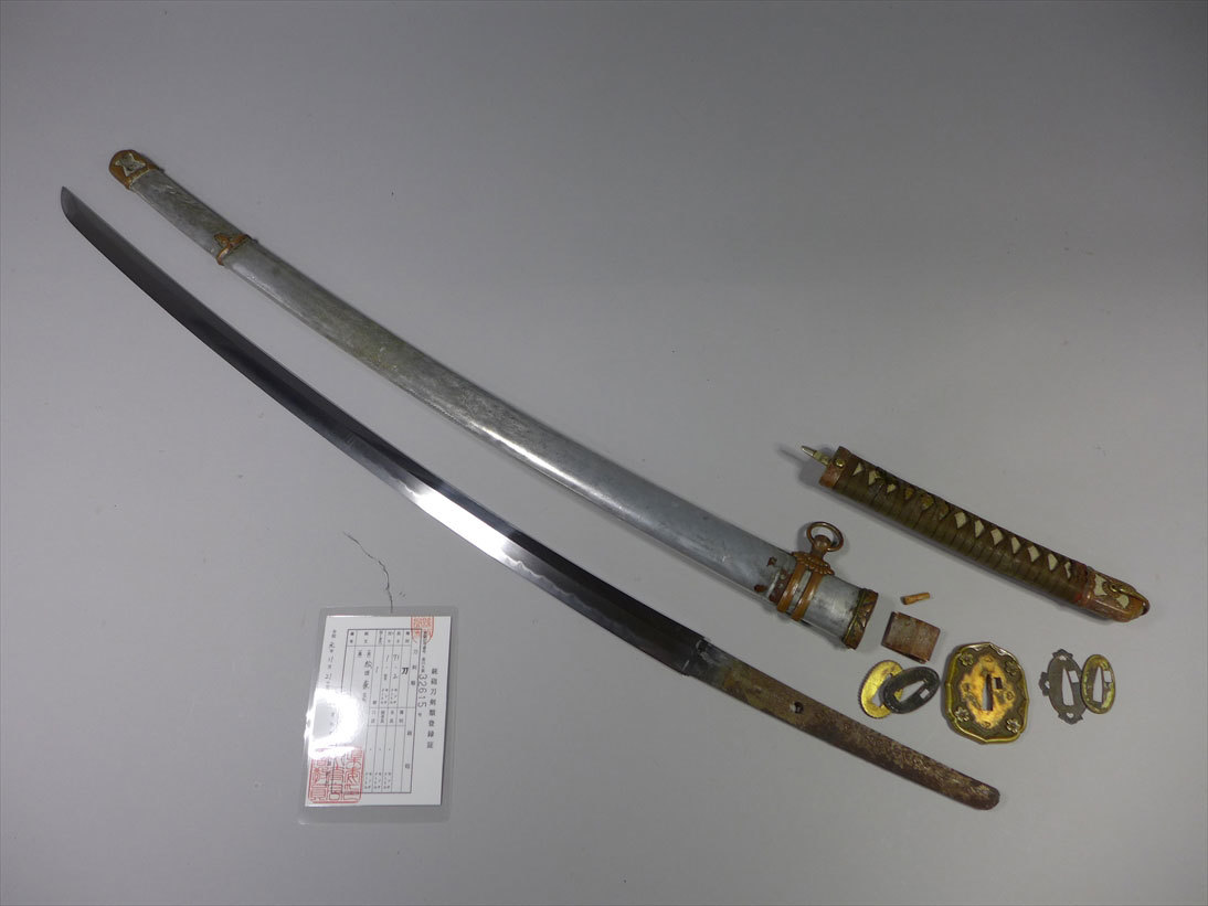 時代武具 松田兼高銘 71・2cm 検/日本刀太刀脇差武士軍刀 時代