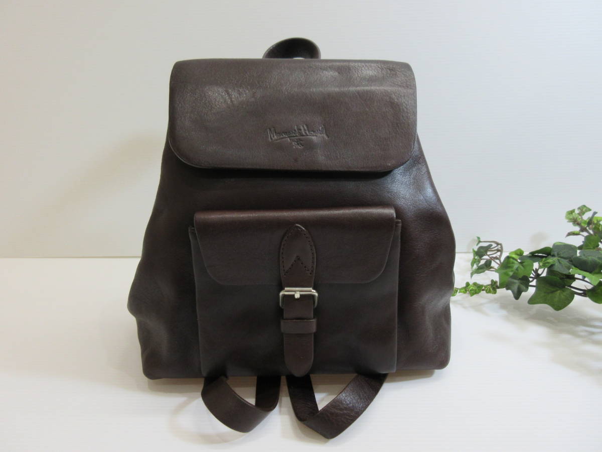MARGARET HOWELL☆マーガレットハウエル MHL 牛革 レザー リュック 