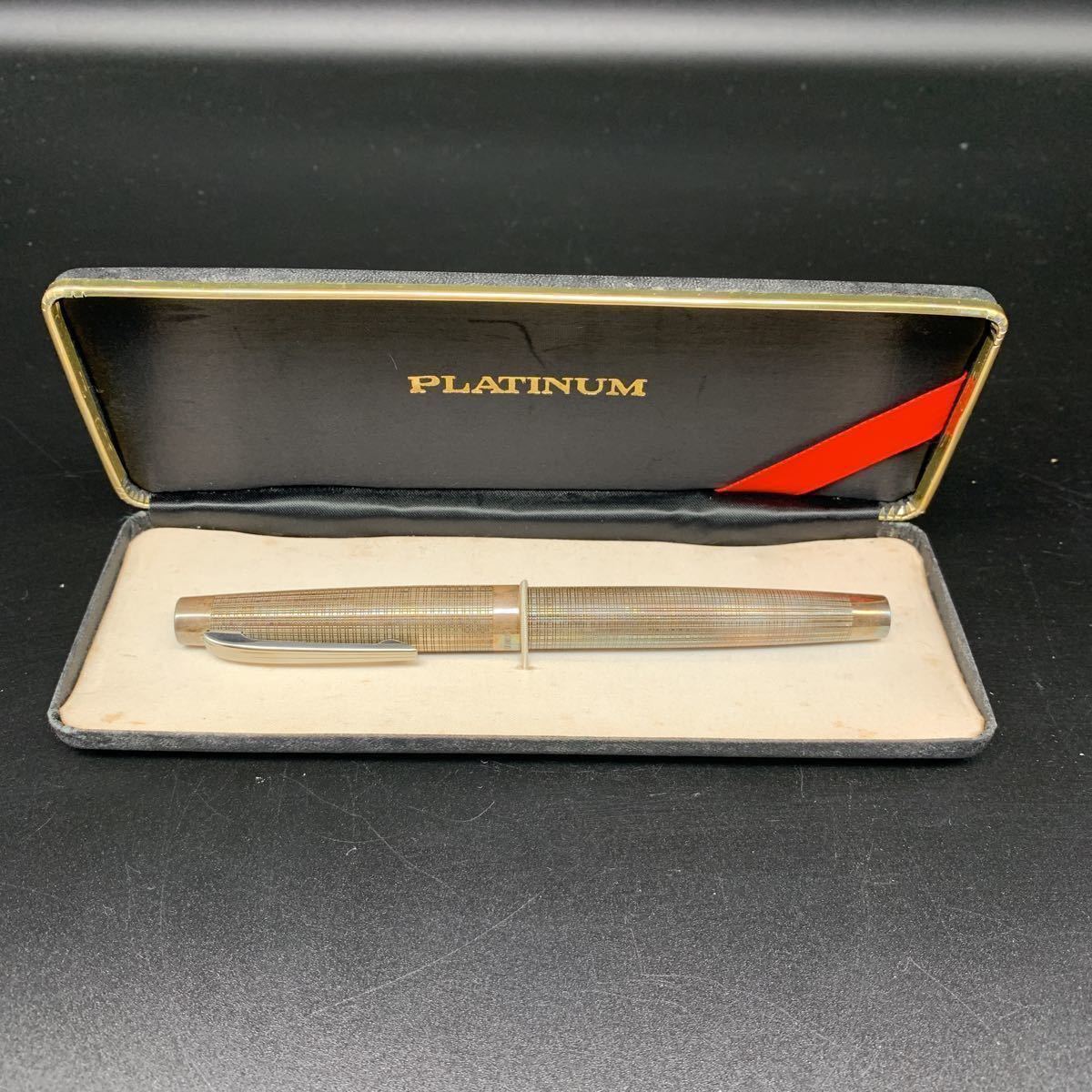 PLATINUM プラチナ 万年筆 シルバー SILVER ALLOY ペン先 Pt. プラチナ