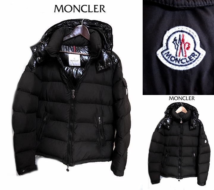 国内正規 本物 MONCLER モンクレール マット ブラック ダウン