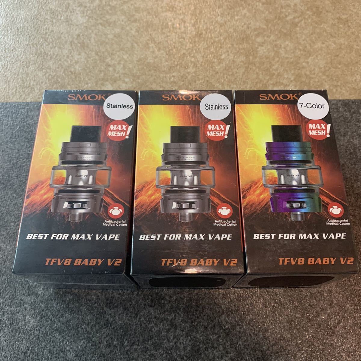 本物保証，送料無料 SMOK TFV8 baby V2 アトマイザー 3つセット VAPE 電子タバコ(その他)｜売買されたオークション情報、yahooの商品情報をアーカイブ公開 - オークファン その他