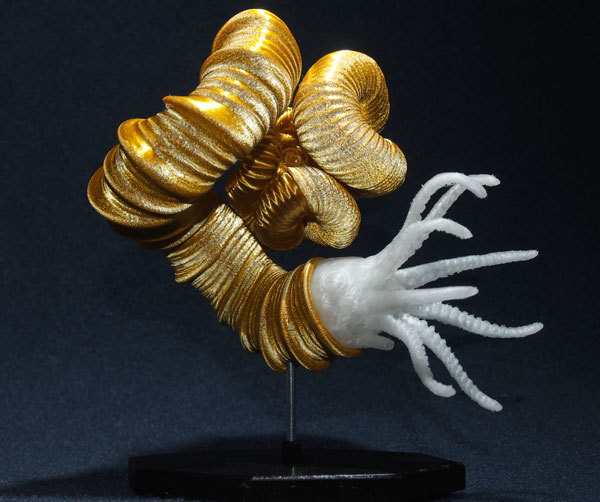 化石 アンモナイト 羽幌産 台付き [加藤樹石苑 北海道アンモナイト