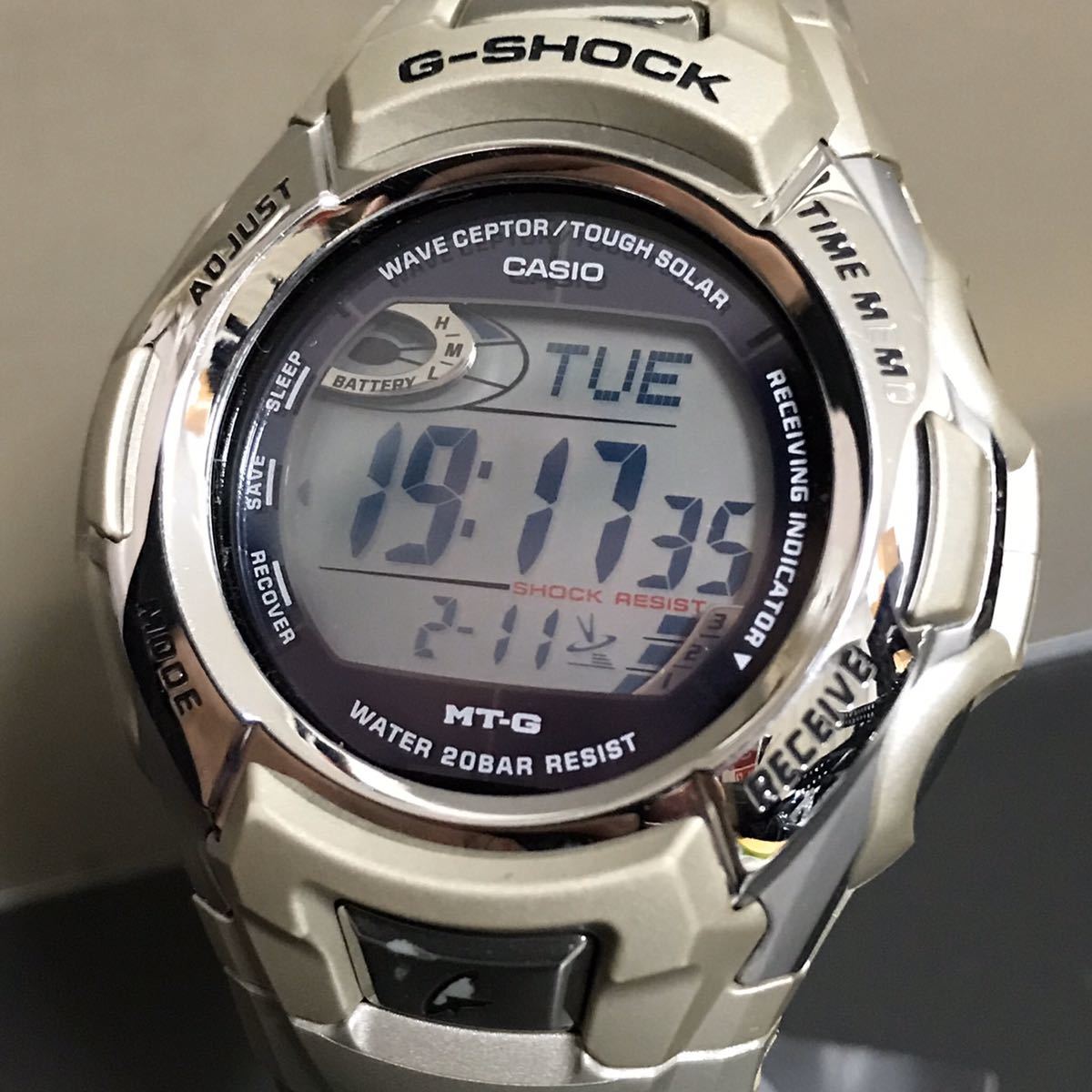 美品 CASIO G-SHOCK MTG-900DJ-2JF MT-G TheG タフソーラー 電波受信 電波