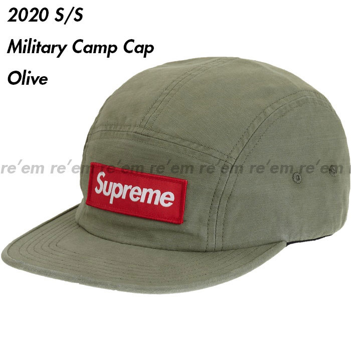 国内正規品新品タグ付き☆Supreme 2020 20 SS Military Camp Cap Olive