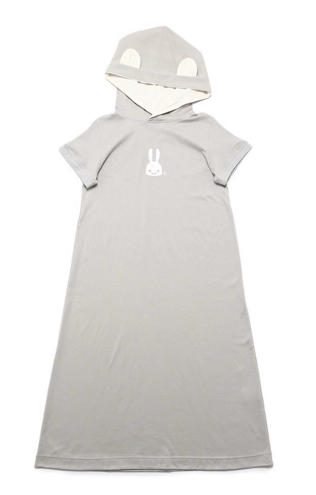 新品 CUNE 耳付きフードワンピース グレー GRAY サイズ0 キューン ウサギ うさぎ 未使用 タグ付き 綿100％ 日本製 ねずみ色 MADE IN JAPAN