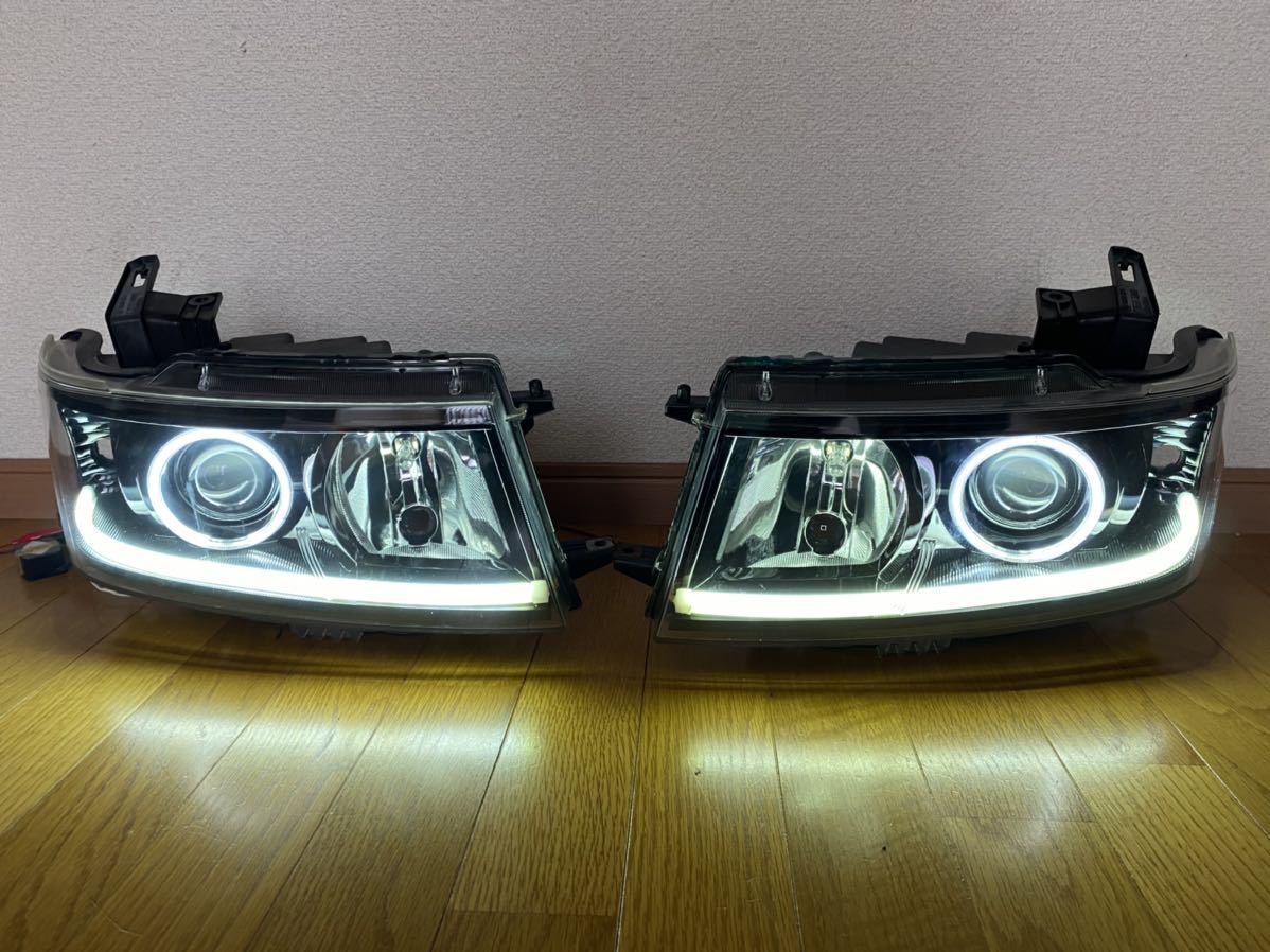 MH22sワゴンRスティングレーヘッドライトccflイカリング2色発光