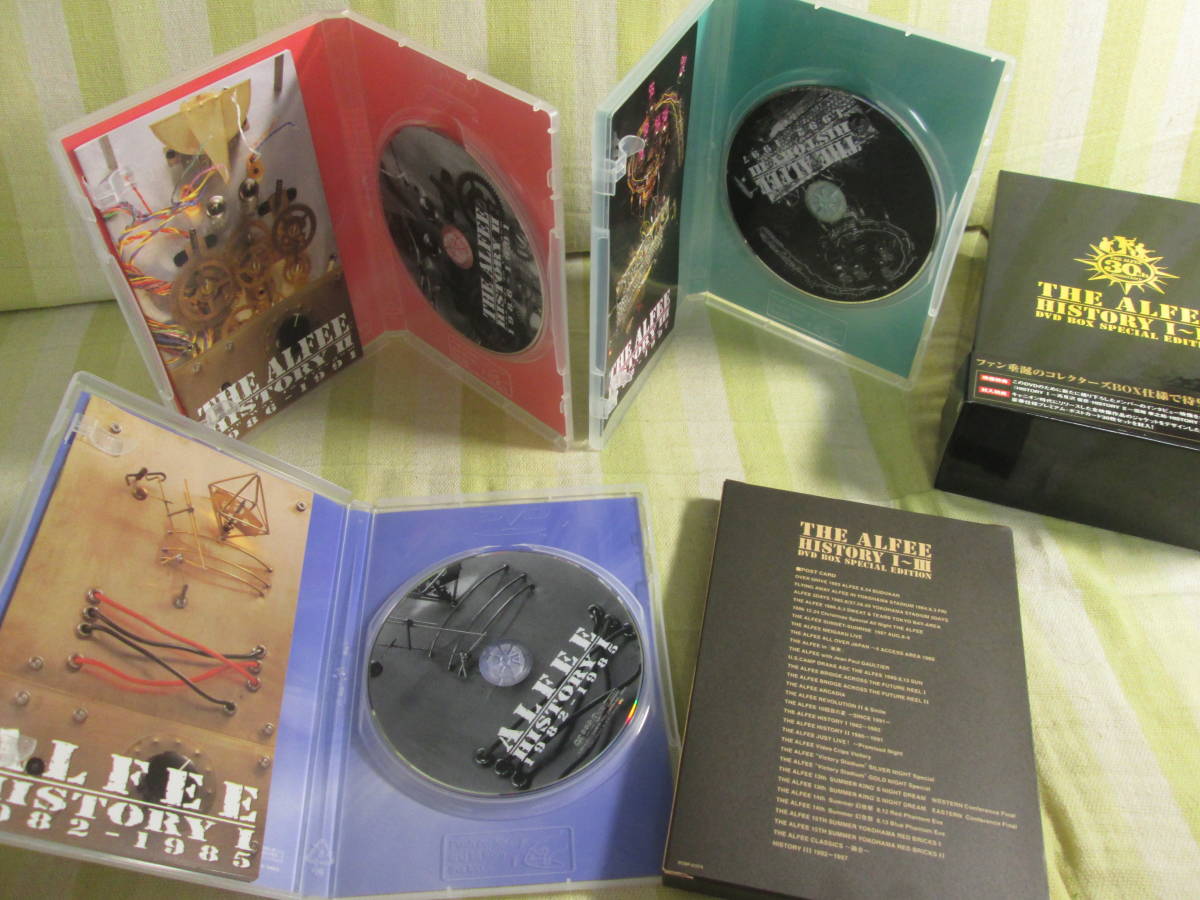 THE ALFEE HISTORY Ⅰ～Ⅲ DVD BOX SPECIAL EDITION 帯/ポストカード