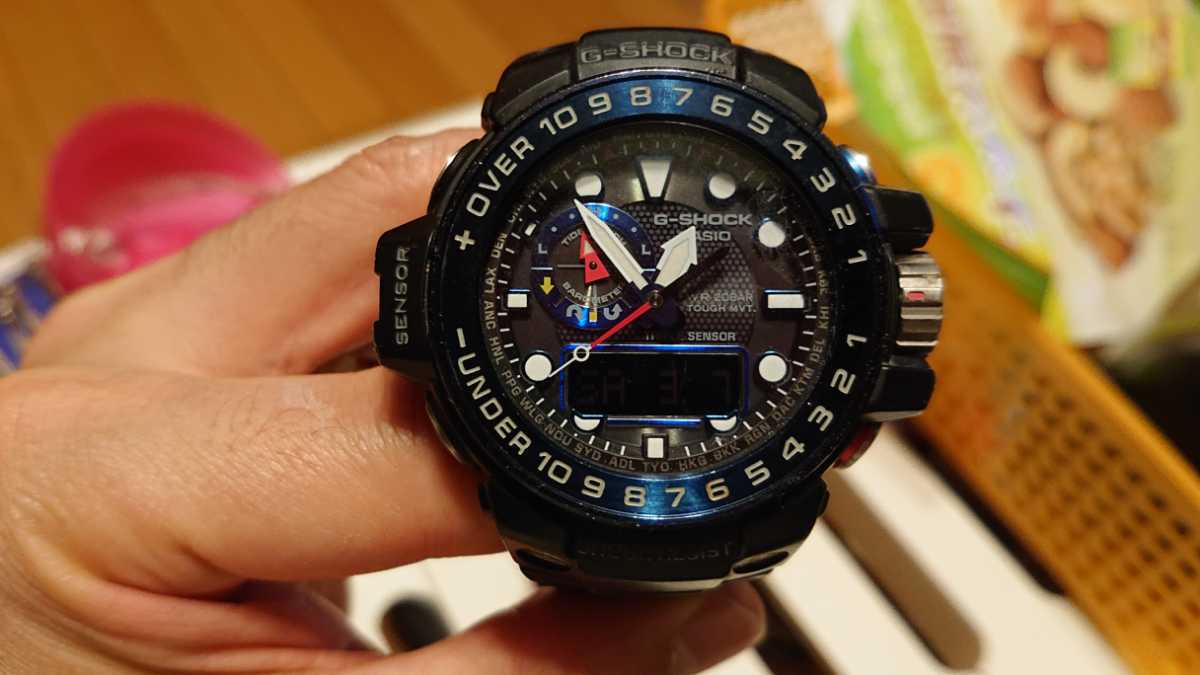 中古 CASIO G-SHOCK/Gショック ガルフマスター トリプルセンサー GWN