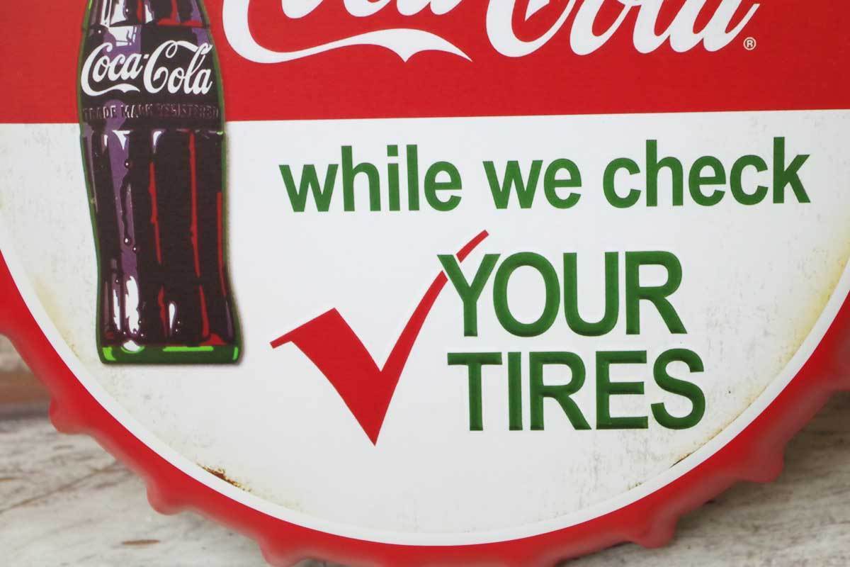 【BZ-49】王冠 ブリキ看板 蓋 コカコーラ Coca Cola 瓶 ボトル アメリカン雑貨 ヴィンテージ アメリカンレトロ 雑貨 35cm_7