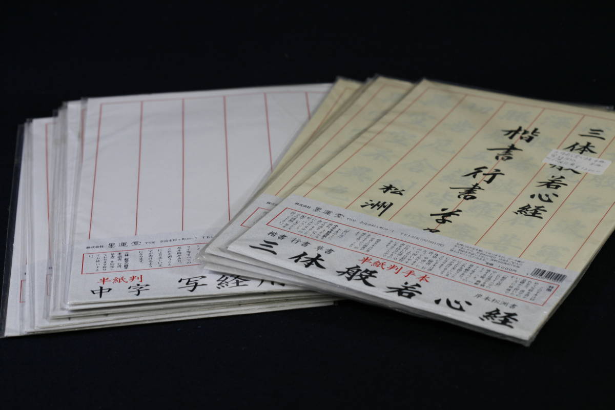 専用です！ 老舗書道専門店廃業 170（未使用在庫 高級料紙）『写経用紙 12冊 合計