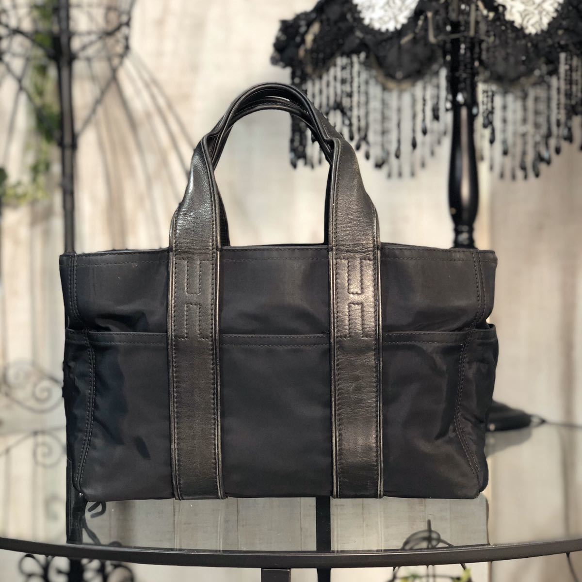 HERMES アカプルコ ブラック ハンドバッグ メンズ エルメス エルメス