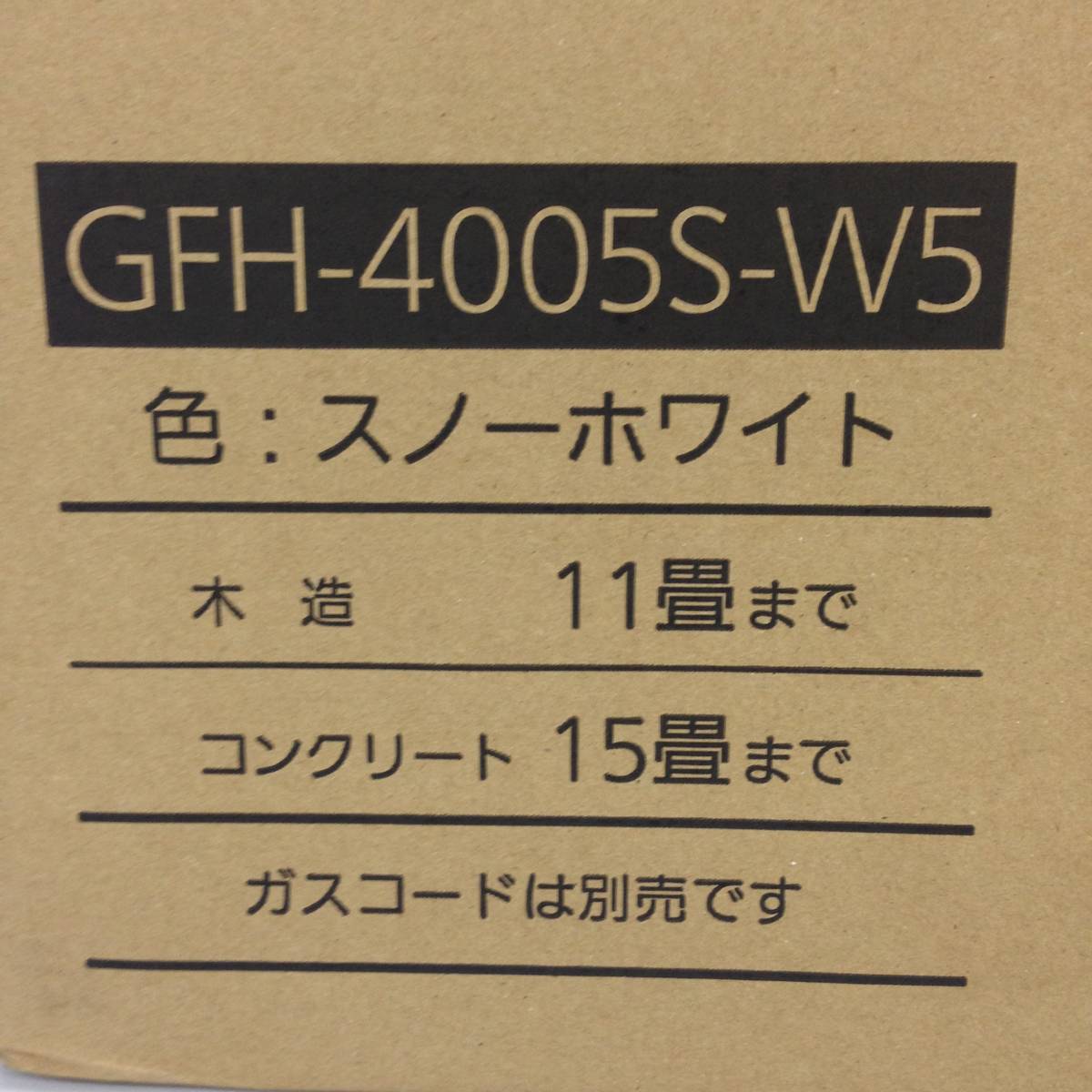 NORITZ ノーリツ ガスファンヒーター GFH-4005S-W5 スノーホワイト 未 