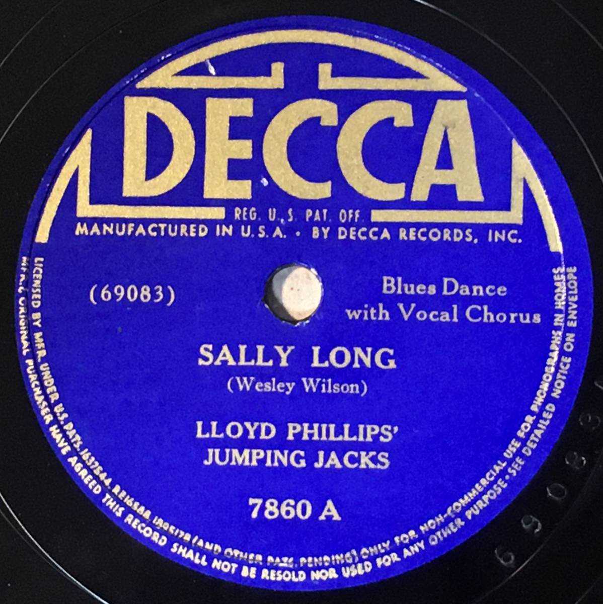 HOT，得価 試聴；SP/78 - LLOYD PHILLIPS' JUMPING JACK DECCAレース Sally Long/ Boggy Bottom Blues(ブルース)｜売買されたオークション情報、yahooの商品情報をアーカイブ公開 - オークファン ブルース