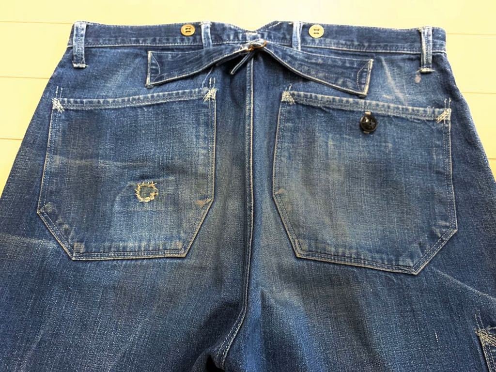 【超希少】 RRL ラルフローレン シンチバックペインターデニムパンツ USA製 超希少】 RRL ラルフローレン シンチバックペインターデニムパンツ USA製