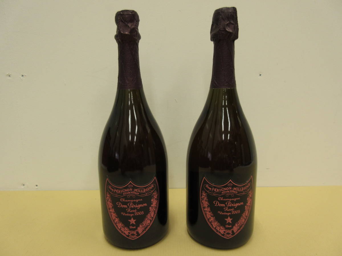 人気セール，100%新品 未開栓 Dom Perignon rose ドンペリニヨン ロゼ ピンク 2005 シャンパン 750ml/12.5% ２本セット C-1250(ドン・ペリニヨン)｜売買されたオークション情報、yahooの商品情報をアーカイブ公開 - オークファ スパークリング