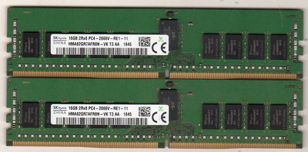 PC4-2666V-RB2-12 (32GB×2枚セット)サーバー用 PC4-2666V-RB2-12