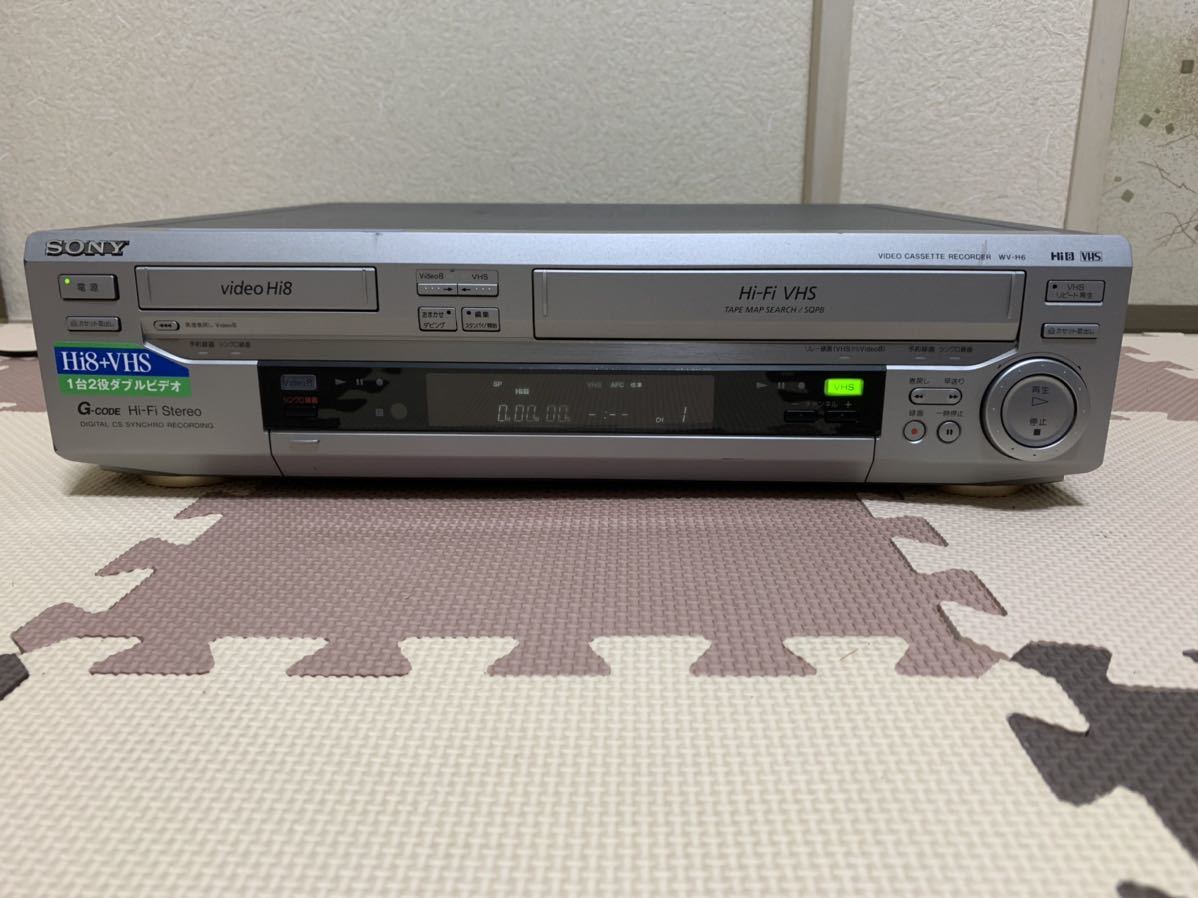 SONY Hi8+VHSダブルビデオデッキ WV-H6 通電OK／ジャンク品) SONY Hi8⁄