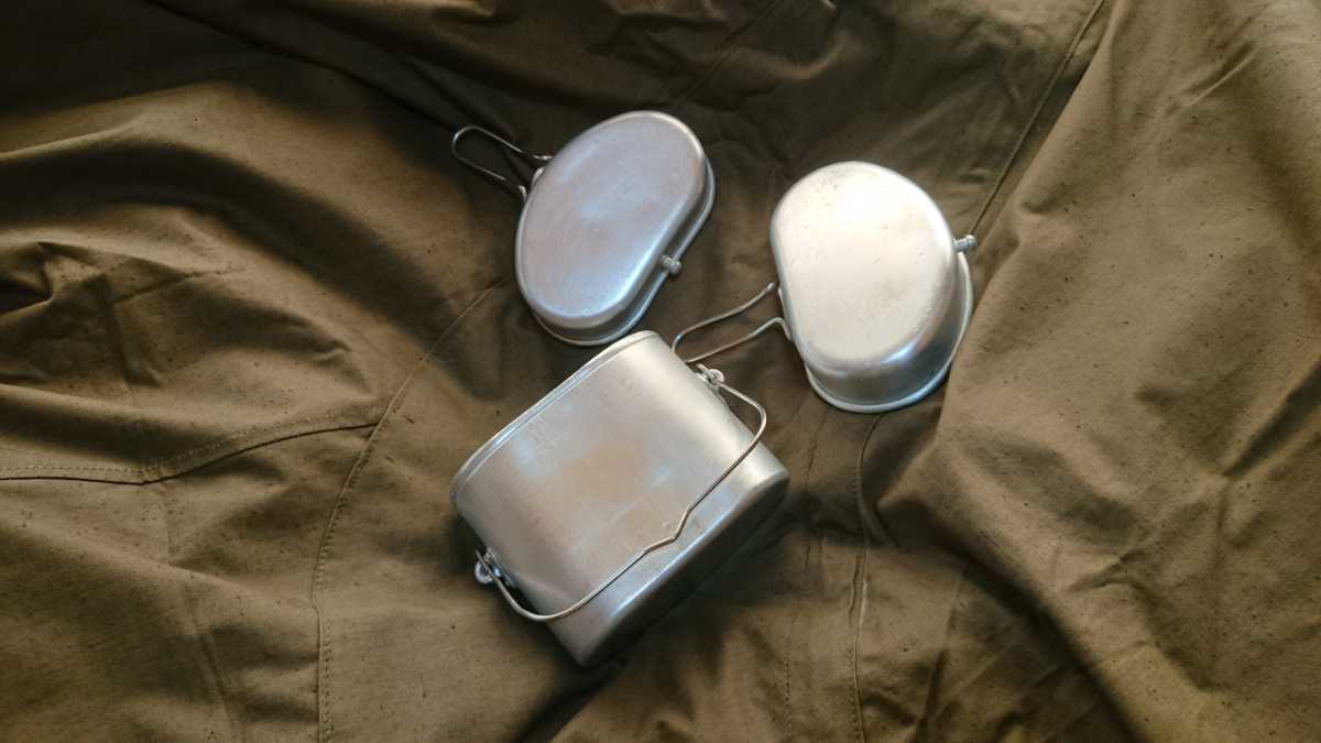 イタリア軍 3ピース メスキット 飯盒 軍幕 ミリタリー ブッシュ