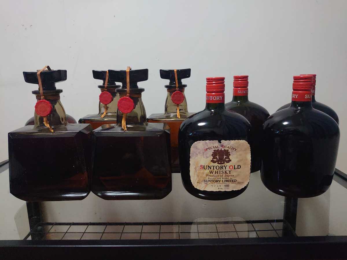【名酒】ウイスキー ブランデー等 特級品 古酒 まとめ売り 9本 サントリーウィスキー 9本セット まとめ売り 古酒 古酒 まとめ売り 9本