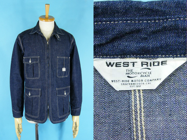 低価，品質保証 極上 濃紺 WEST RIDE ウエストライド ジップ デニム カバーオール size 36 #61570 アメカジ ジャケット チンストラップ(Sサイズ)｜売買されたオークション情報、yahooの商品情報をアーカイブ公開 - Sサイズ