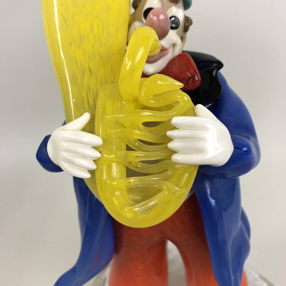 希少 Bohemia glass ボヘミア ガラス 人形 楽器 オーケストラ チェコ