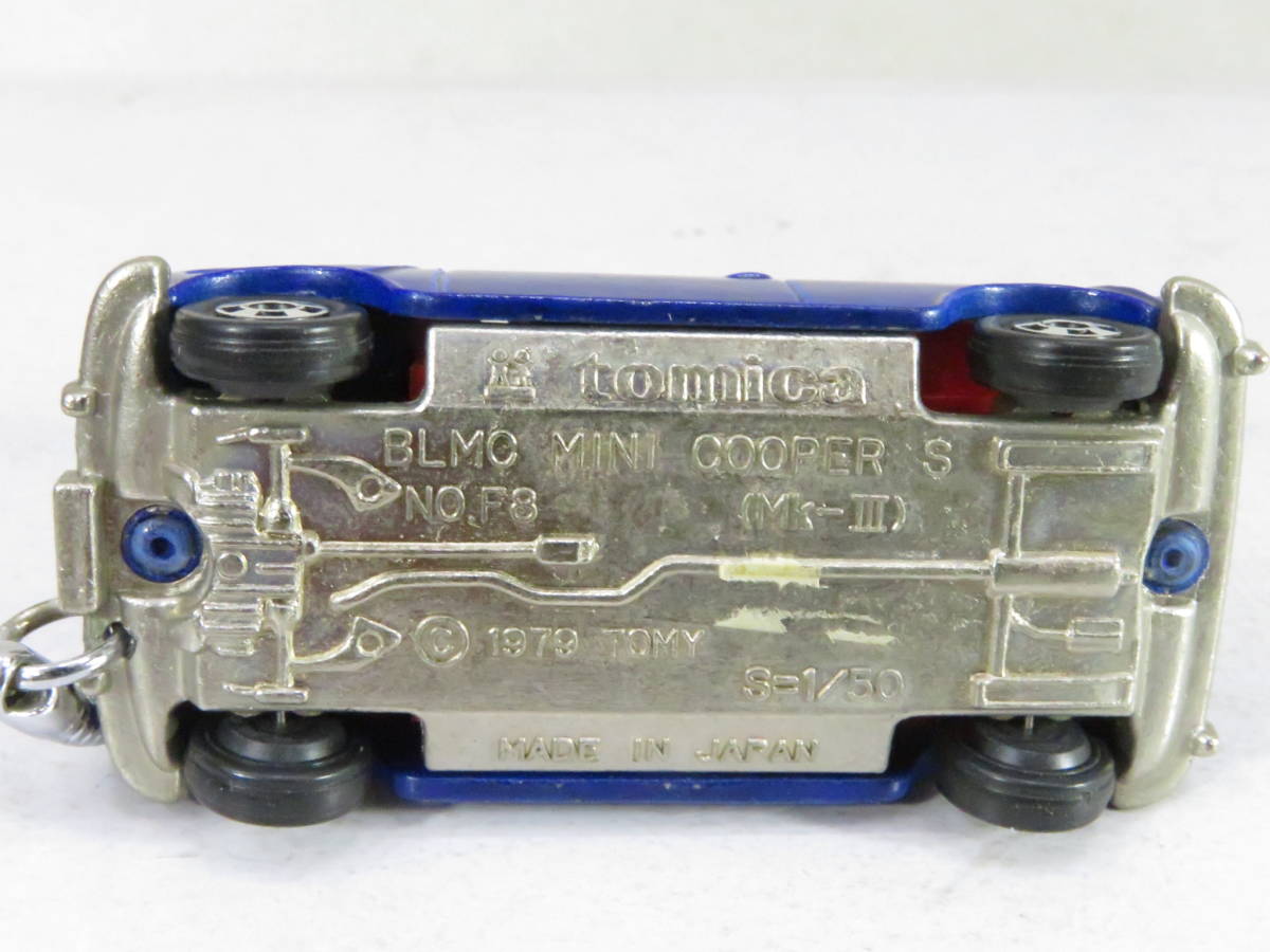 トミカ 外国車シリーズ BLMC ミニ キーホルダー トミカキーホルダー BLMC MINI COOPER ミニクーパー 青系/ユニオン