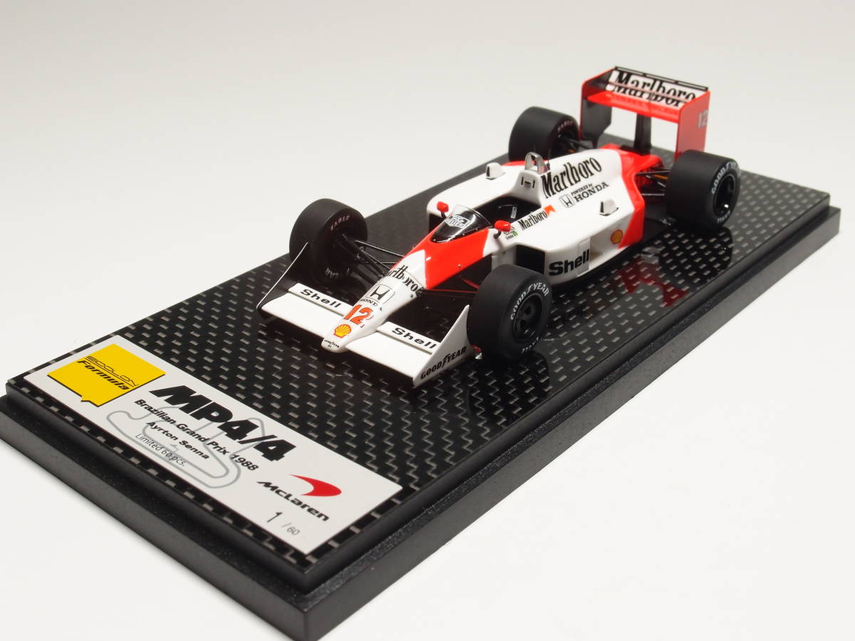 【2025，100%新品】 60台限定 EIDOLON アイドロン F1 McLAREN マクラーレン HONDA MP4/4 Brazilian GP ブラジルGP1988 Ayrton Senna シリアルNo.１(BBR)｜売買されたオークション情報、yahooの商品情報をアーカイブ公開 - オークファン BBR