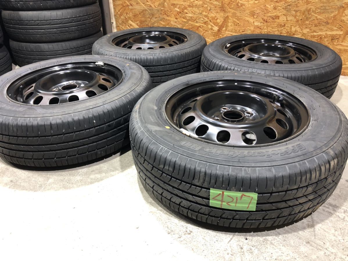 鉄チンホイール 14inch 5.5j × GOODYEAR 185/65R14 PCD100 4穴