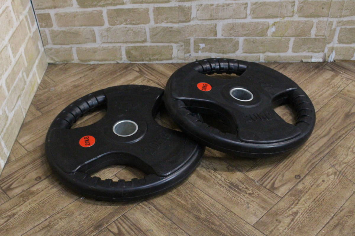 新作入荷，送料無料 オリンピックラバープレート 20Kg&times;2 穴径50mm 筋トレ W-6015(バーベル、ダンベル)｜売買されたオークション情報、yahooの商品情報をアーカイブ公開 - オークファン バーベル、ダンベル